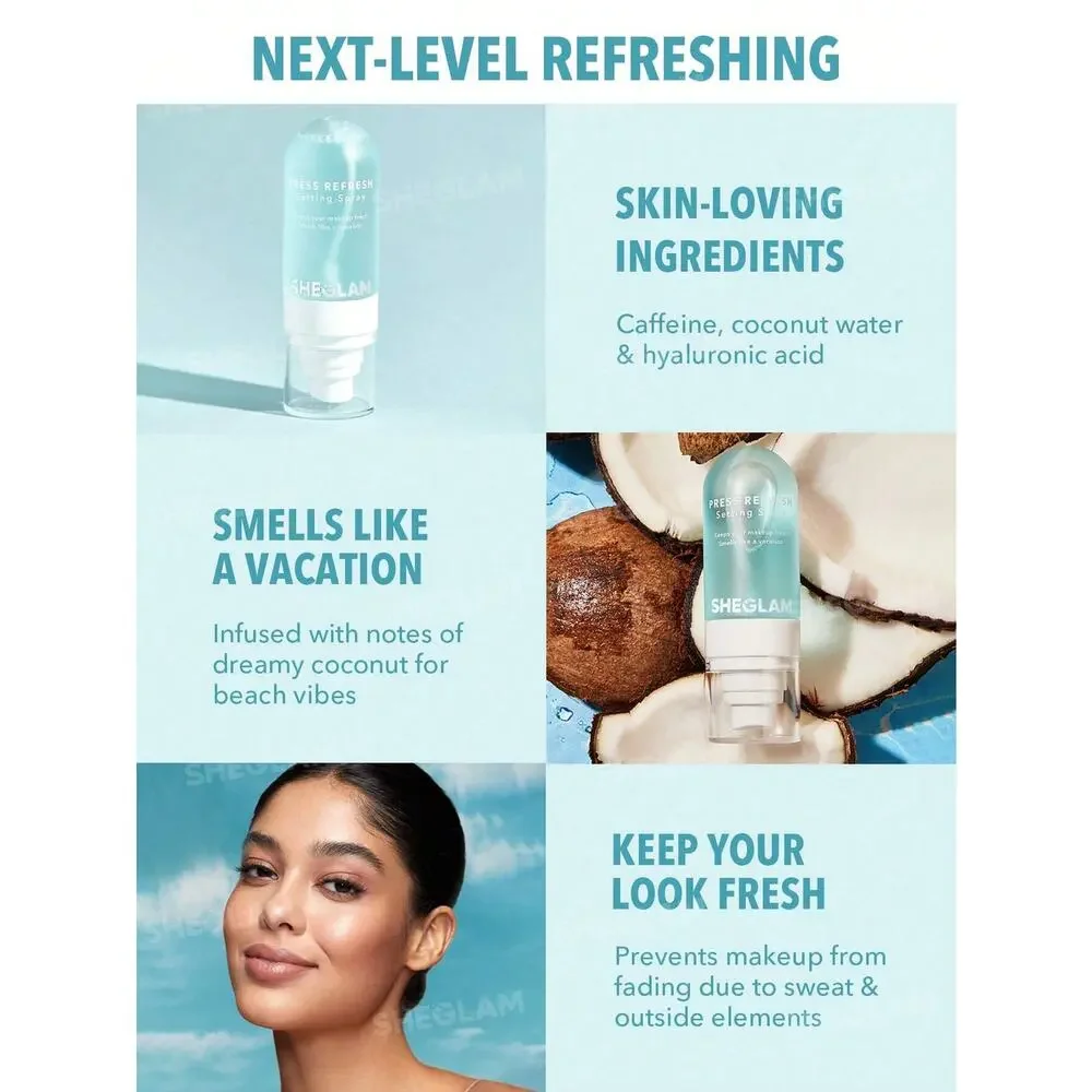SheGlam Press Refresh Long Lasting Makeup Setting Spray